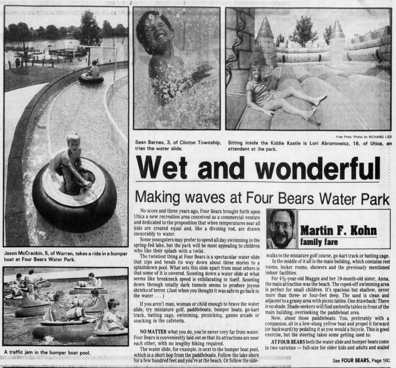 Four Bears Water Park - 1986 Article Pt 1